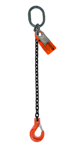 Chain Sling - 9/32" x 5' Single Leg with Sling Hook - Grade 100 Chain Sling - 9/32" x 5' Single Leg with Sling Hook - Grade 100