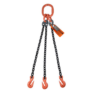 Chain Sling - 5/16" x 5' Triple Leg with Grab Hooks - Grade 100 - Main