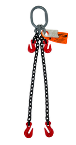 Chain Sling - 5/16" x 10' Double Leg with Grab Hook and Adjusters - Grade 80 Chain Sling - 5/16" x 10' Double Leg with Grab Hook and Adjusters - Grade 80