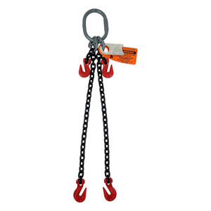 Chain Sling - 9/32" x 6' Double Leg with Grab Hook and Adjusters - Grade 80 - Main