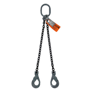 Chain Sling - 3/8" x 5' Double Leg with Positive Locking Hooks - Grade 80 - Main