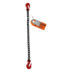 Chain Sling - 3/8" x 10' Single Leg with Grab Hooks - Grade 80 - Main