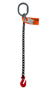 Chain Sling - 5/16" x 6' Single Leg with Grab Hook - Grade 80 Chain Sling - 5/16" x 6' Single Leg with Grab Hook - Grade 80
