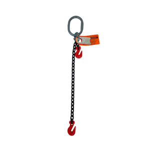 Chain Sling - 9/32" x 10' Single Leg with Grab Hook and Adjuster - Grade 80 Chain Sling - 9/32" x 10' Single Leg with Grab Hook and Adjuster - Grade 80