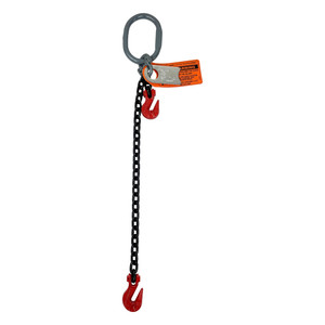 Chain Sling - 5/16" x 5' Single Leg with Grab Hook and Adjuster - Grade 80 - Main