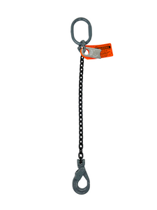 Chain Sling - 9/32" x 6' Single Leg with Positive Locking Hook - Grade 80 Chain Sling - 9/32" x 6' Single Leg with Positive Locking Hook - Grade 80