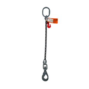 Chain Sling 1/2 x 6' Single Leg Swivel Positive Lock Hook Adjuster Grade 80 Chain Sling 1/2 x 6' Single Leg Swivel Positive Lock Hook Adjuster Grade 80