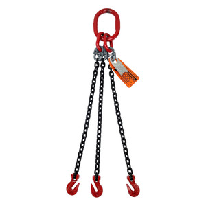 Chain Sling - 3/8" x 10' Triple Leg with Grab Hooks - Grade 80 - Main