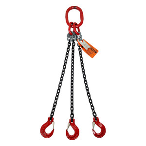 Chain Sling - 1/2" x 5' Triple Leg with Sling Hooks - Grade 80 - Main