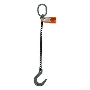 Chain Sling - 1/2" x 10' Single Leg with Foundry Hook - Grade 80 - Main