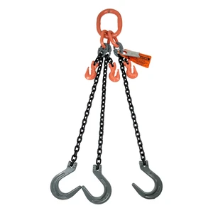 Chain Sling - 9/32" x 6' Triple Leg with Foundry Hook and Adjuster - Grade 100 - Main