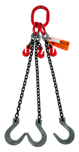 Chain Sling - 5/16" x 5' Triple Leg with Foundry Hook and Adjuster - Grade 80 Chain Sling - 5/16" x 5' Triple Leg with Foundry Hook and Adjuster - Grade 80