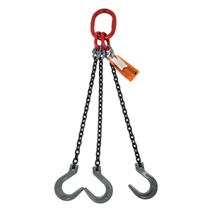 Chain Sling - 3/8" x 5' Triple Leg with Foundry Hook - Grade 80 - Main