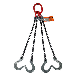 Chain Sling - 1/2" x 6' Quad Leg with Foundry Hook - Grade 80 - Main