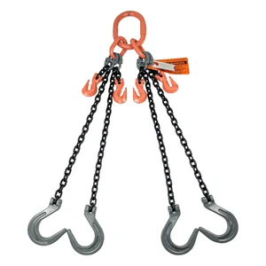 Chain Sling - 5/8" x 6' Quad Leg with Foundry Hook and Adjuster - Grade 100 - Main