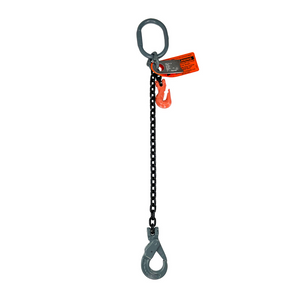 Chain Sling - 1/2" x 5' Single Leg with Positive Locking Hook with Adjuster - Grade 100 Chain Sling - 1/2" x 5' Single Leg with Positive Locking Hook with Adjuster - Grade 100