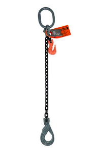 Chain Sling - 9/32" x 5' Single Leg with Positive Locking Hook with Adjuster - Grade 100 Chain Sling - 9/32" x 5' Single Leg with Positive Locking Hook with Adjuster - Grade 100