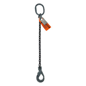 Chain Sling - 5/16" x 10' Single Leg with Positive Locking Hook - Grade 100 - Main