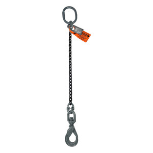 Chain Sling - 1/2" x 5' Single Leg with Swivel Positive Locking Hook - Grade 100 - Main