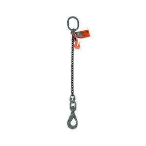 Chain Sling - 5/16" x 10' Single Leg with Swivel Positive Locking Hooks and Adjuster - Grade 100 Chain Sling - 5/16" x 10' Single Leg with Swivel Positive Locking Hooks and Adjuster - Grade 100