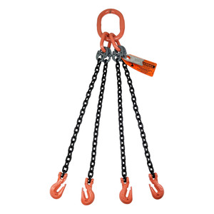 Chain Sling - 5/8" x 6' Quad Leg with Grab Hook - Grade 100 - Main