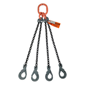 Chain Sling - 5/8" x 5' Quad Leg with Positive Locking Hooks - Grade 100 - Main