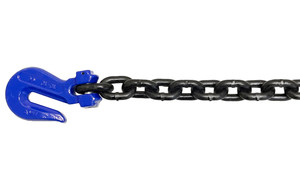 1/2" Tail Chain and hook - 5 Foot Length - Grade 100 1/2" Tail Chain and hook - 5 Foot Length - Grade 100