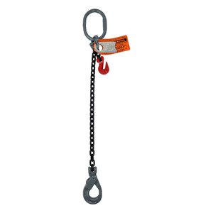 Chain Sling - 9/32" x 8' Single Leg with Positive Locking Hook and Adjuster - Grade 80 - Main