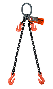 Chain Sling - 5/16" x 6' Double Leg with Grab Hook and Adjusters - Grade 100 Chain Sling - 5/16" x 6' Double Leg with Grab Hook and Adjusters - Grade 100
