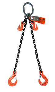 Chain Sling - 5/8" x 6' Double Leg with Sling Hooks and Adjusters - Grade 100 Chain Sling - 5/8" x 6' Double Leg with Sling Hooks and Adjusters - Grade 100