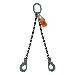 Chain Sling - 5/8" x 8' Double Leg with Positive Locking Hooks - Grade 100 - Main