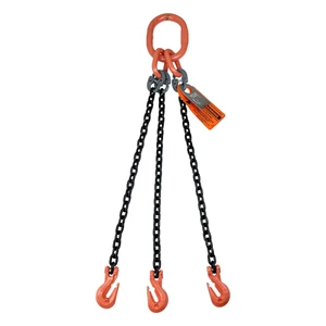 Chain Sling - 3/8" x 8' Triple Leg with Grab Hooks - Grade 100 - Main