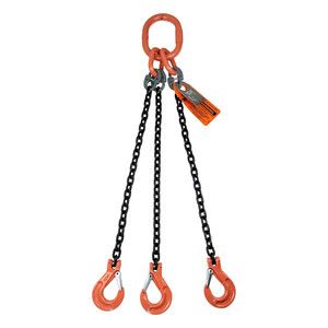 Chain Sling - 3/8" x 8' Triple Leg with Sling Hooks - Grade 100 - Main