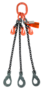 Chain Sling - 1/2" x 6' Triple Leg with Positive Locking Hooks and Adjusters - Grade 100 Chain Sling - 1/2" x 6' Triple Leg with Positive Locking Hooks and Adjusters - Grade 100