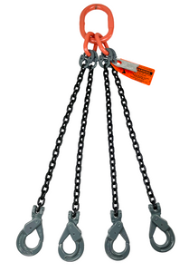 Chain Sling - 5/16" x 6' Quad Leg with Positive Locking Hooks - Grade 100 Chain Sling - 5/16" x 6' Quad Leg with Positive Locking Hooks - Grade 100