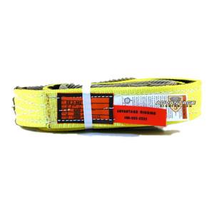 Slip Resistant Nylon Lifting Sling - Twisted Eye and Eye - 2" x 3' - 2 Ply - Main