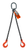 Chain Sling - 1/2" x 5' Double Leg with Sling Hooks - Grade 100