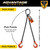 Chain Sling - 3/8" x 5' Double Leg with Sling Hooks - Grade 100 - Pick points and length