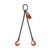Chain Sling - 9/32" x 6' Double Leg with Sling Hooks - Grade 100