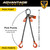 Chain Sling - 9/32" x 5' Double Leg with Sling Hooks and Adjusters - Grade 100 - Pick points and length