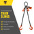 Chain Sling - 9/32" x 5' Double Leg with Sling Hooks and Adjusters - Grade 100 - Chain slings