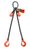 Chain Sling - 9/32" x 6' Double Leg with Sling Hooks and Adjusters - Grade 100