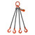 Chain Sling - 9/32" x 6' Quad Leg with Sling Hooks - Grade 100 - Main