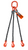 Chain Sling - 3/8" x 10' Triple Leg with Grab Hooks - Grade 100