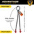 Chain Sling - 3/8" x 10' Double Leg with Grab Hooks - Grade 80 - Pick points and length