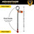 Chain Sling - 5/16" x 5' Single Leg with Grab Hook - Grade 80 - Pick points and length