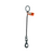 Chain Sling - 1/2" x 10' Single Leg with Swivel Positive Locking Hook - Grade 80