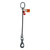 Chain Sling - 5/16" x 10' Single Leg with Swivel Positive Locking Hook and Adjuster - Grade 80 - Main