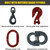 Chain Sling - 5/16" x 10' Single Leg with Swivel Positive Locking Hook and Adjuster - Grade 80 - Matched grade fittings