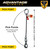 Chain Sling - 5/16" x 5' Single Leg with Swivel Positive Locking Hooks and Adjuster - Grade 80 - Pick points and length